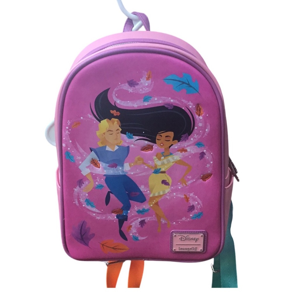 Loungefly Backpack HARD TAG!  NWT Colors of the Wind - Pocahontas & John Smith